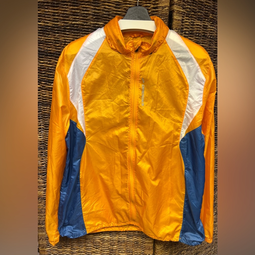 Brooks -‎ Orange and Blue Windbreaker Jacket, Size: Large